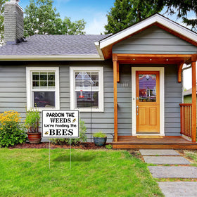 Therwen double-sided sign increases visibility from both directions.