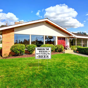 Therwen yard sign with iron stakes ensures sturdy outdoor display.