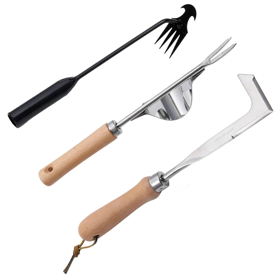 Theuzi 3-pack weed puller with L-shaped crack weeder for crack weed removal