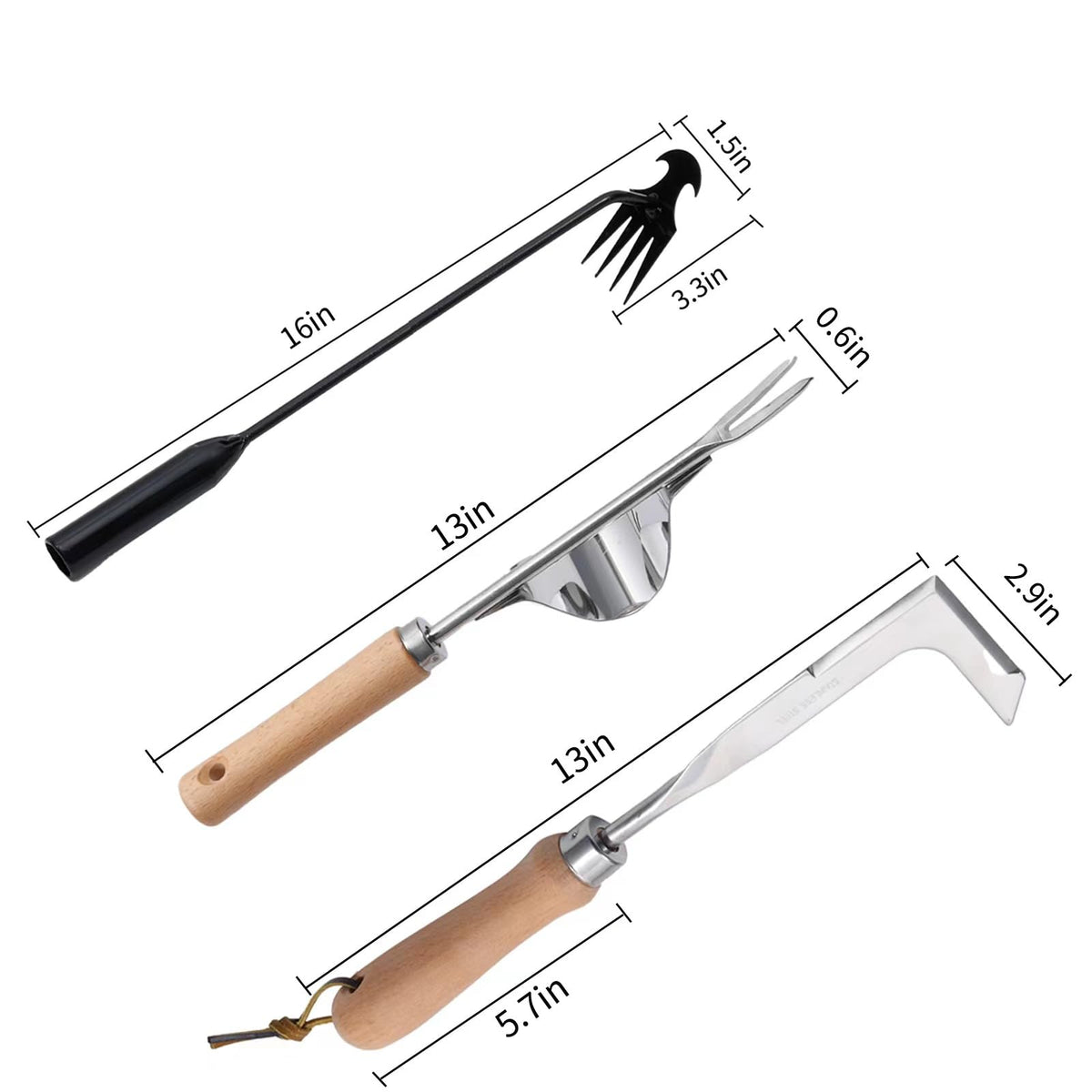 Theuzi hand weeder tool for digging and transplanting in small beds