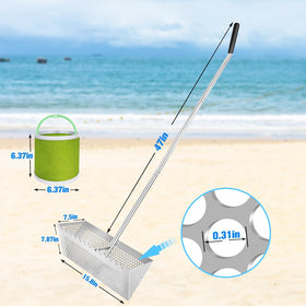 THILEMON sand flea rake teeth design for digging and scooping.