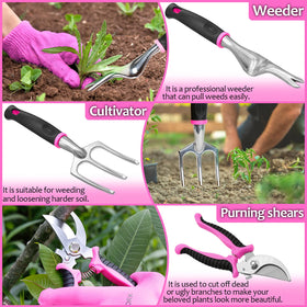 THINKWORK pink rake for efficient soil work