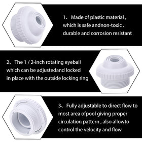 Durable ABS material close-up for Thinp pool jet nozzle