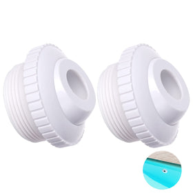 Thinp pool jet nozzle with directional eyeball directing flow for targeted circulation