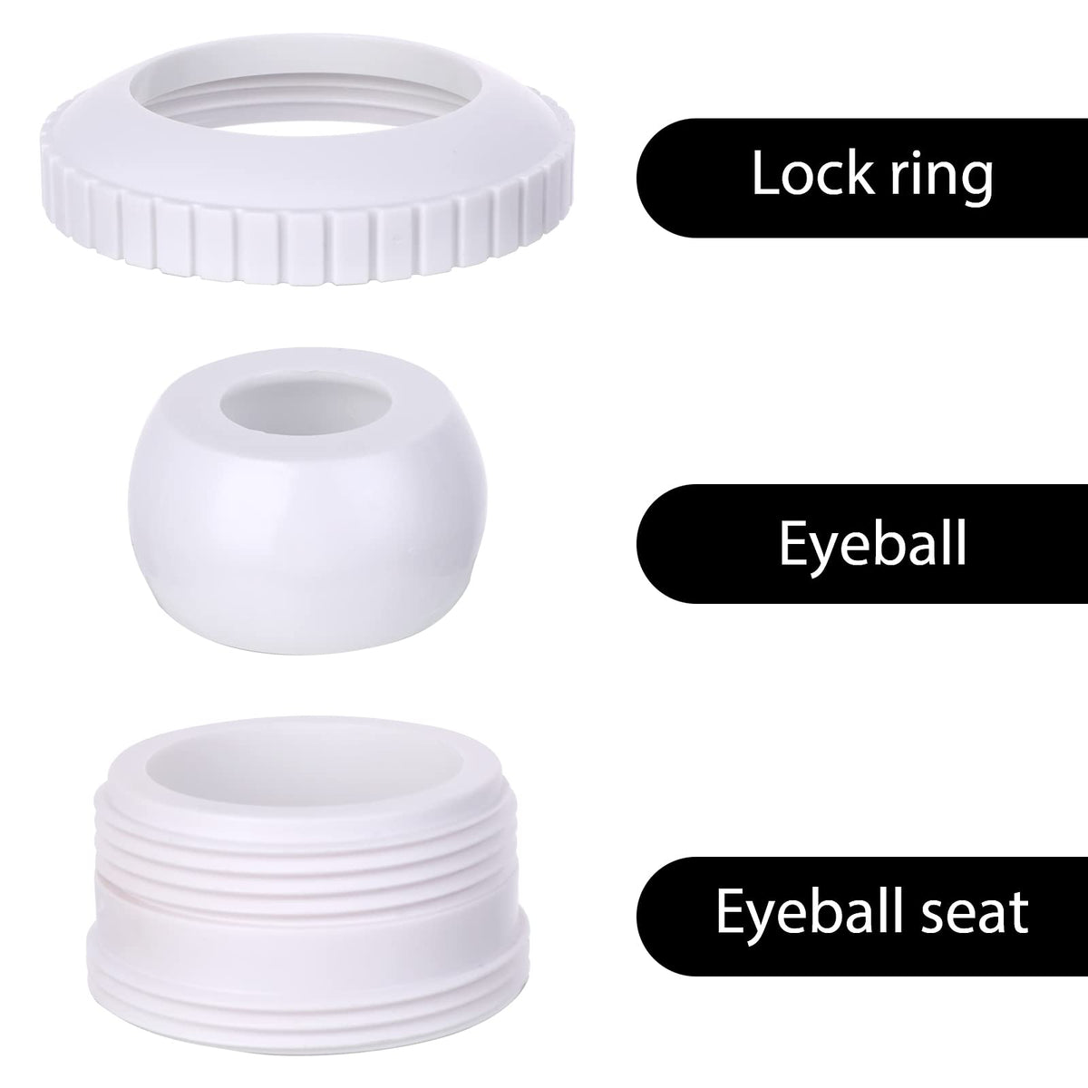 Thinp pool jet nozzle mounting with 1-1/2 inch thread for compatibility