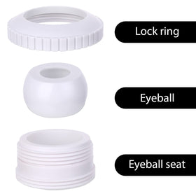 Thinp pool jet nozzle mounting with 1-1/2 inch thread for compatibility
