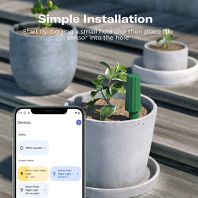 ThirdReality Smart Soil Sensor Gen2 image with Smart Bridge MZ1 enabling voice assistant automation.