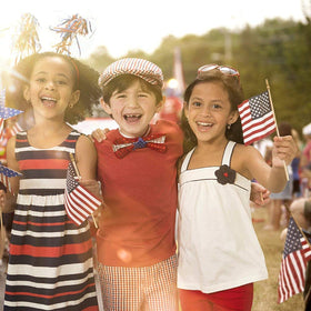 Thirty seven DAYS 25-pack flags displayed together; ideal for events.