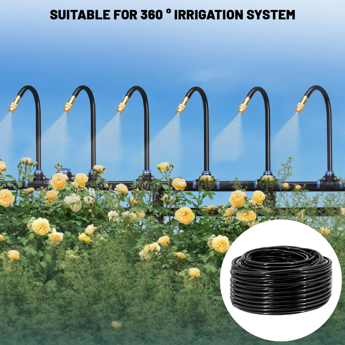 Thiswing all-weather tubing supports gardens, landscapes, and greenhouses with reliable flow.