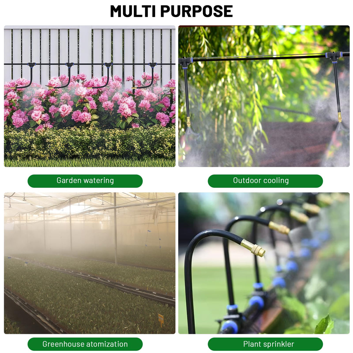 Thiswing multi-zone coverage supports watering different bed areas efficiently.