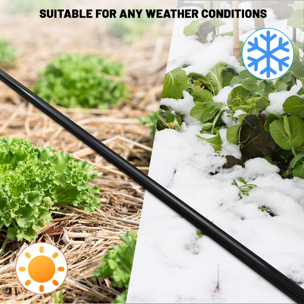 Thiswing UV-resistant drip tubing designed for outdoor durability and long life.