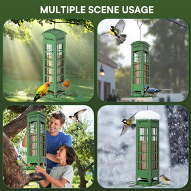 THKFUL multi-bird feeder suitable for backyard, balcony, and patio setups