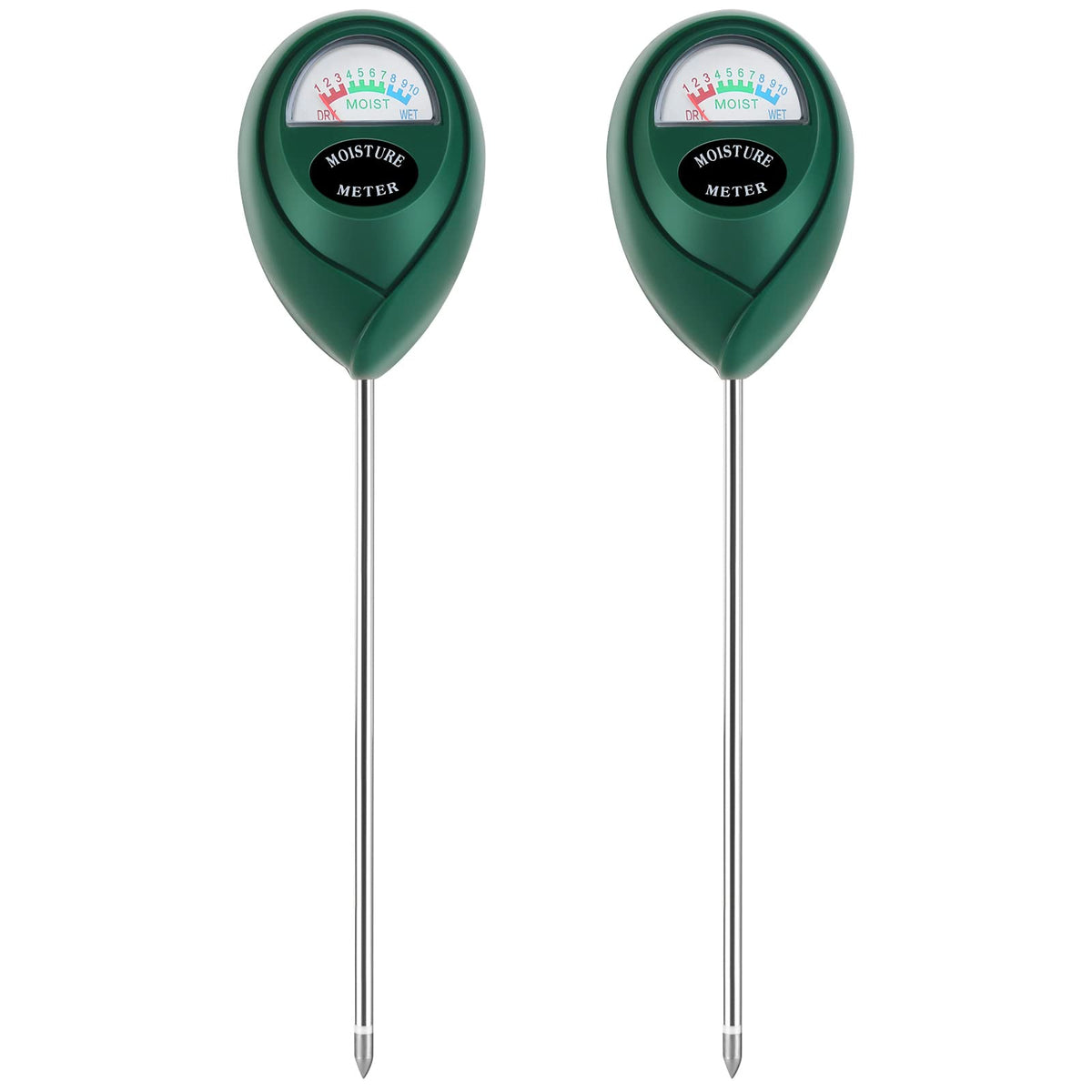 Thlevel Plant Moisture Meter front view in green for easy watering decisions.