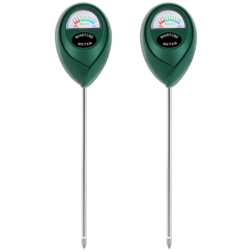 Thlevel Plant Moisture Meter front view in green for easy watering decisions.