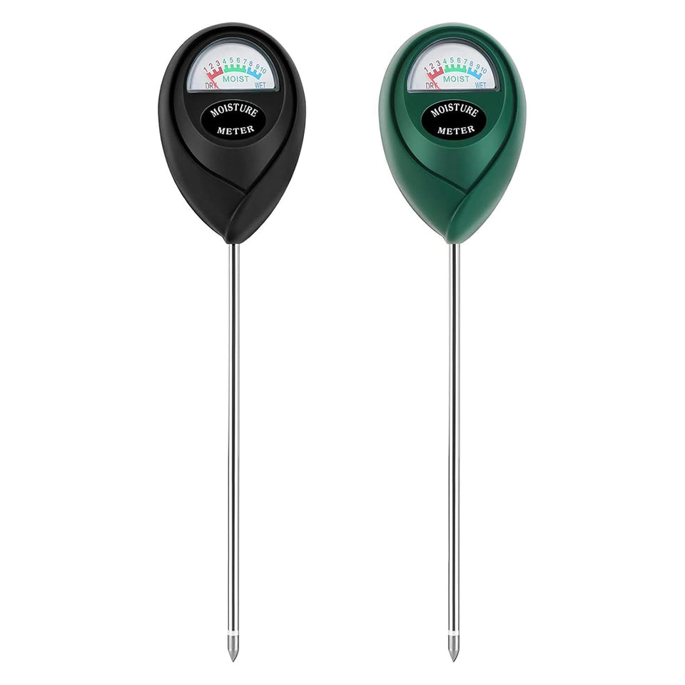 Thlevel Plant Moisture Meter probe inserted in soil shows moisture level for healthy watering.