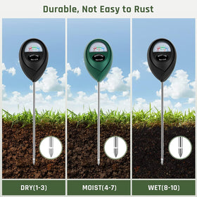 Stainless steel probe by Thlevel delivers fast, durable readings for garden and indoor plants.