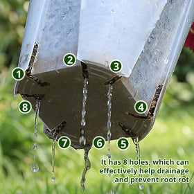 THMFHMW 12-inch clear nursery pot ideal for bulbs and tall plants.