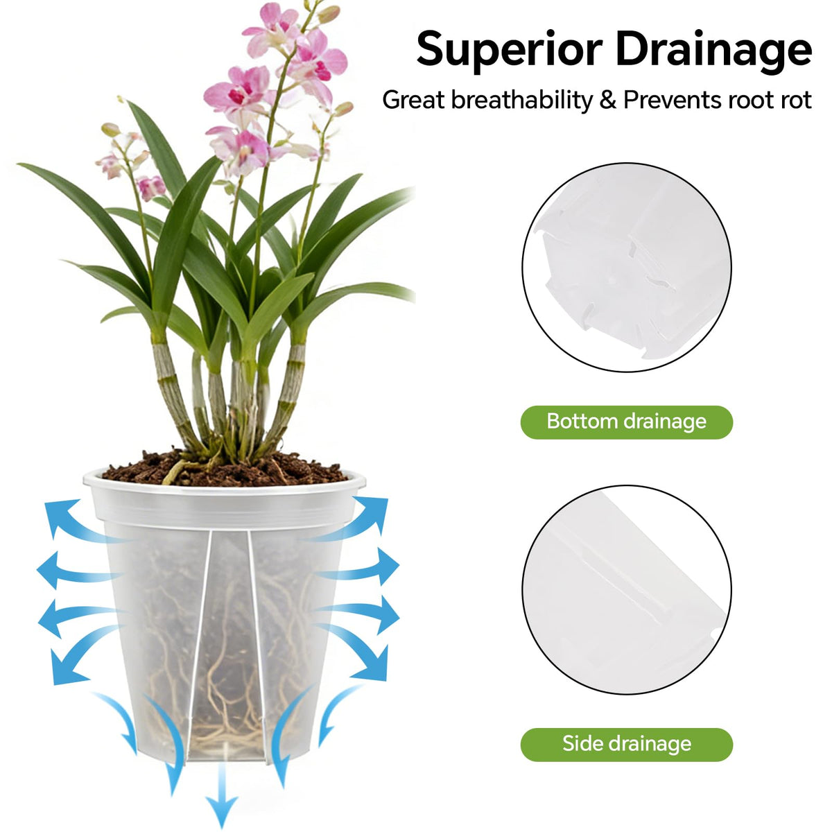 THMFHMW reusable plastic plant pot designed for long-lasting use.