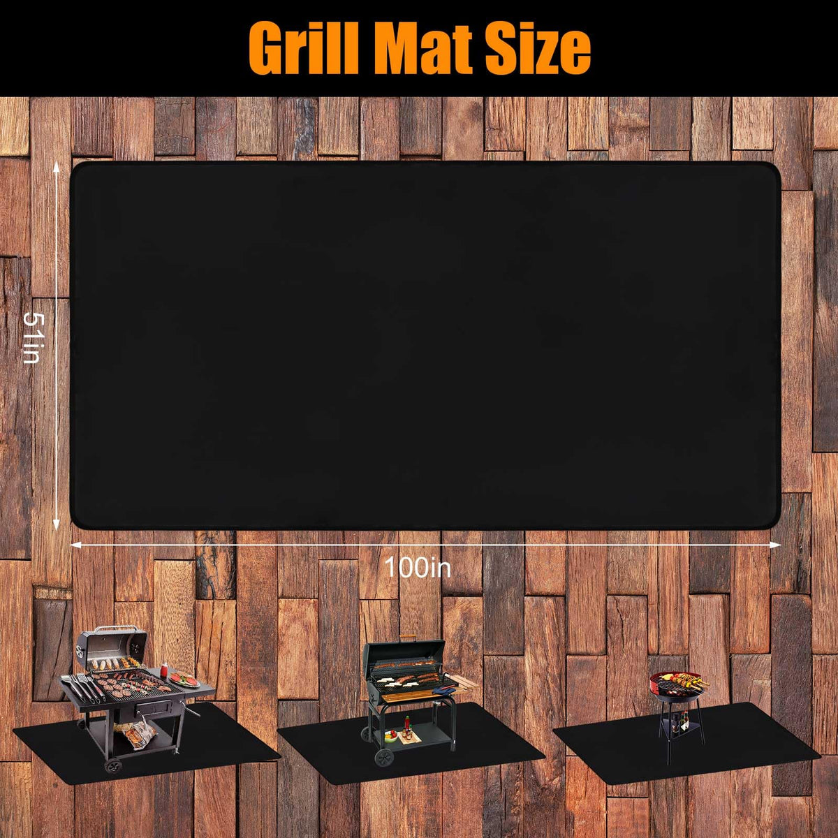 THMINS grill mat waterproof-oilproof-surface makes cleanup quick after cooking.