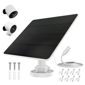 Thnluch solar panel for Simplisafe outdoor cam setup ensures continuous power.