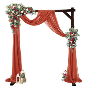 THORISE 7.3ft wooden arch square stand, ideal ceremony backdrop outdoors
