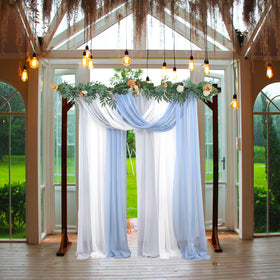 THORISE arch on lawn setup, ready for photos and vows