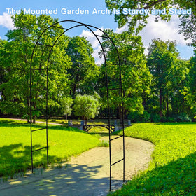 Thorise arch complements flower displays and climbing vines with timeless style.