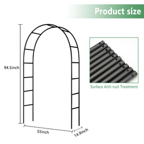 Thorise climbing-plant arch supports vines and roses for lush garden growth.