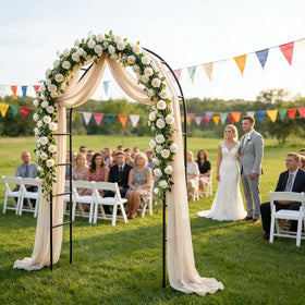 Thorise lightweight iron arch that's easy to assemble and relocate.