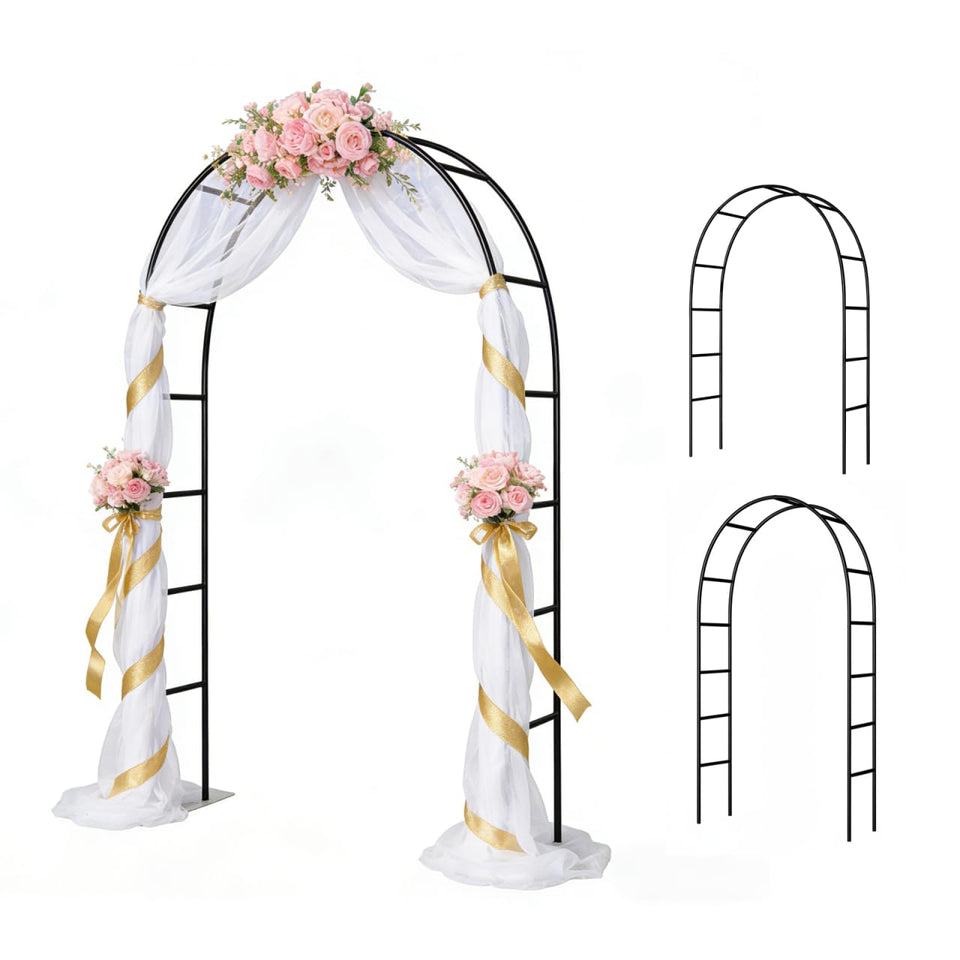 Thorise metal pergola arbor garden arch highlights durable iron construction for outdoor display.