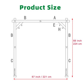 THORISE wooden arch, detachable design for easy transport and reuse