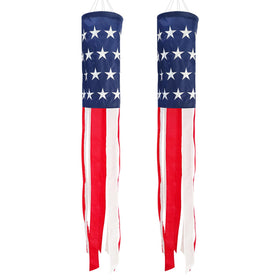 THQZLH 40-inch American Windsocks two-pack for vibrant outdoor display