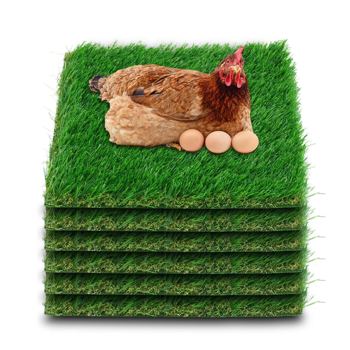 Three Oranges chicken nesting box pads close-up texture for a realistic coop surface.