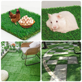 Three Oranges multi-use artificial grass pads suitable for small pets and crafts.