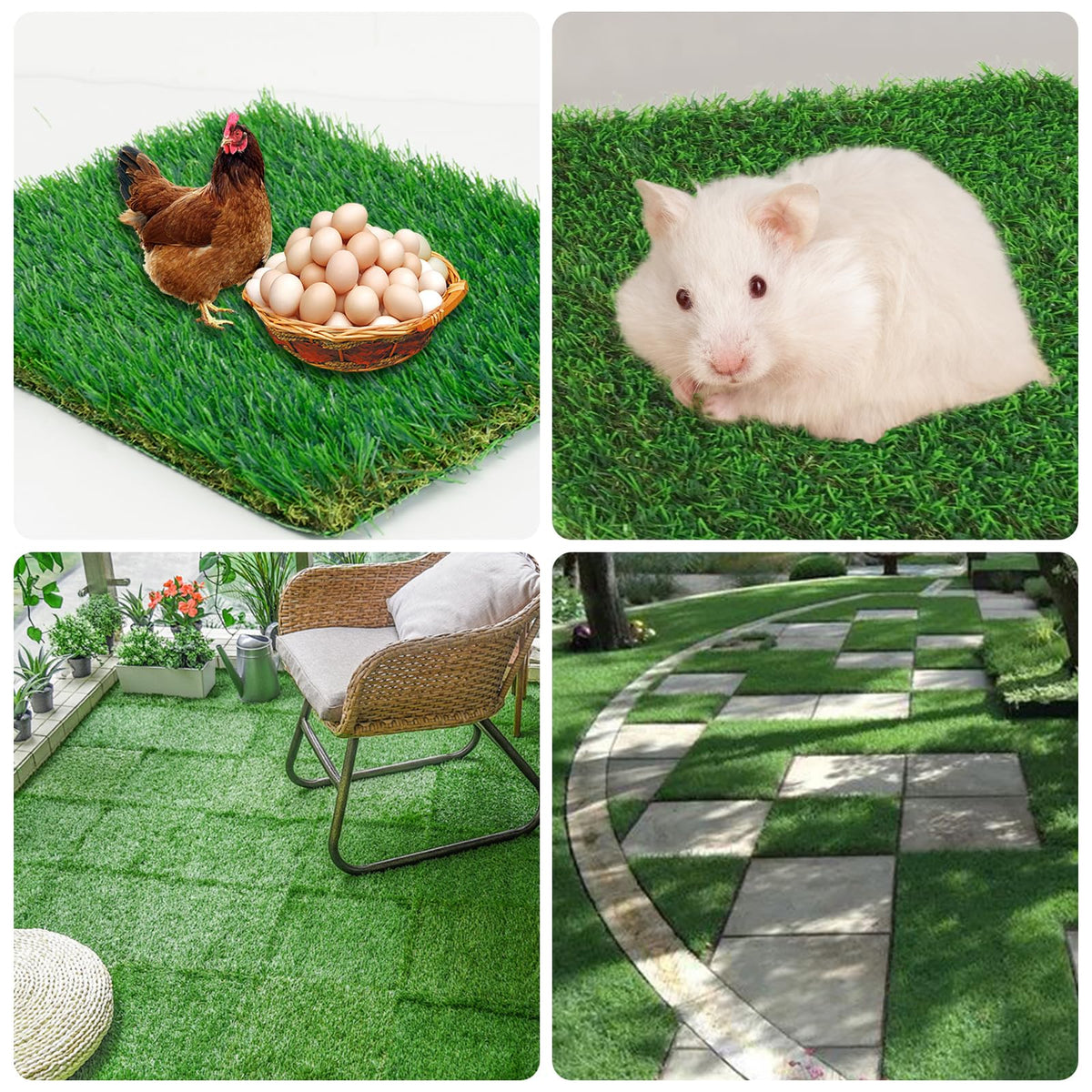 Three Oranges multi-use grass nest mats suitable for small pets and crafts.