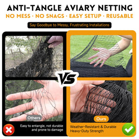 Threekia garden bird netting 1-inch mesh protects vegetables.