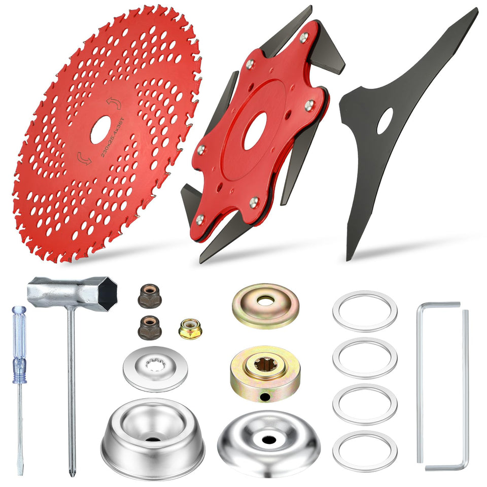 Threlaco six steel teeth razor trimmer head for tough grass trimming.