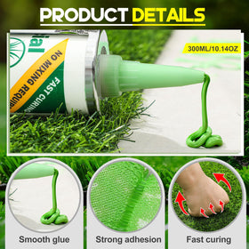 Threlaco artificial-grass-glue-seam-application shows a clean seam and strong adhesion.