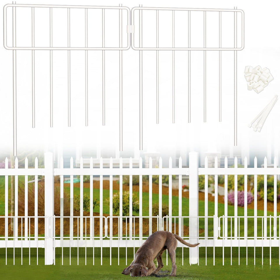 Thrivinest animal barrier fence panel 17in-12in protects garden edges