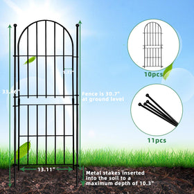 Thrivinest arched border fence design enhances curb appeal while protecting flower beds.
