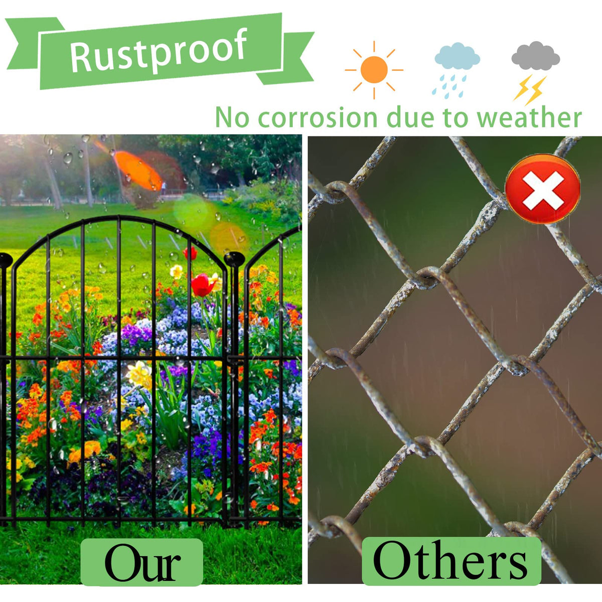 Thrivinest border fence keeps plant beds tidy and defines paths
