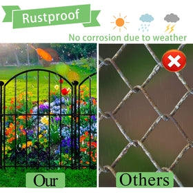 Thrivinest border fence keeps plant beds tidy and defines paths