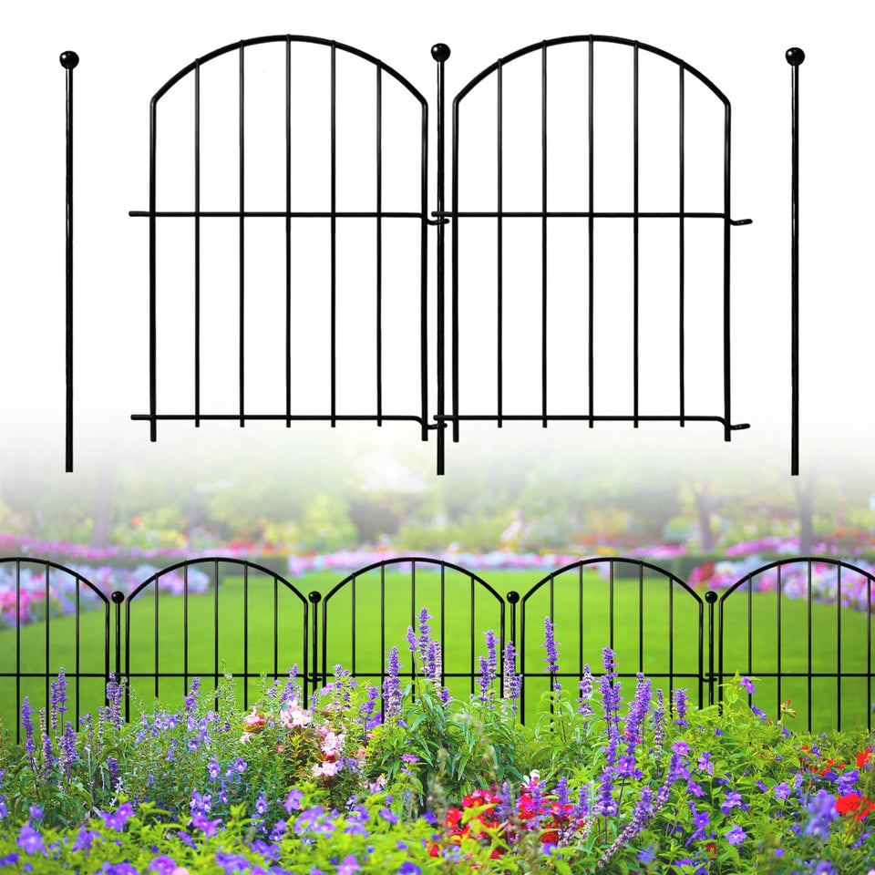 Thrivinest decorative garden fence arch panel highlights curved border design for elegant edging and defined plant zones.