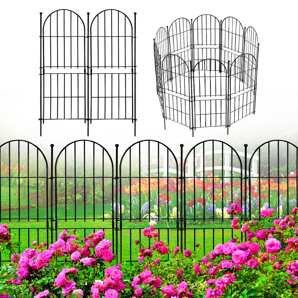 Thrivinest decorative garden fence panel, 10 ft length, defines borders and tidy garden edges.
