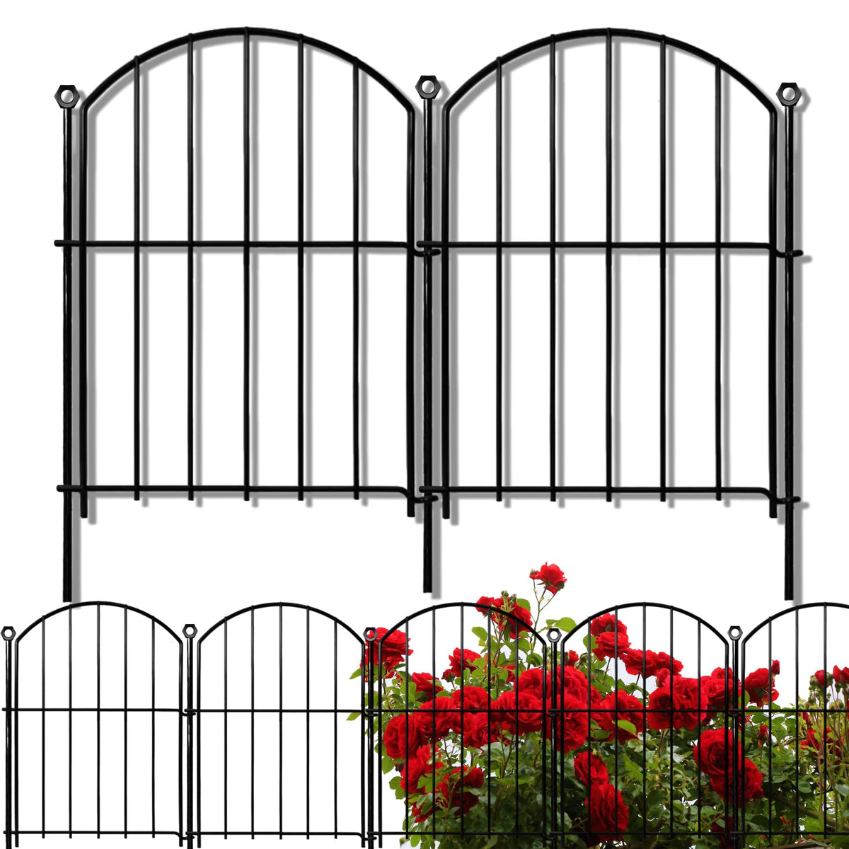 Thrivinest easy-care metal fence designed for flexible outdoor decor