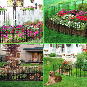 Thrivinest flower bed edging fence enhances border definition and plant display