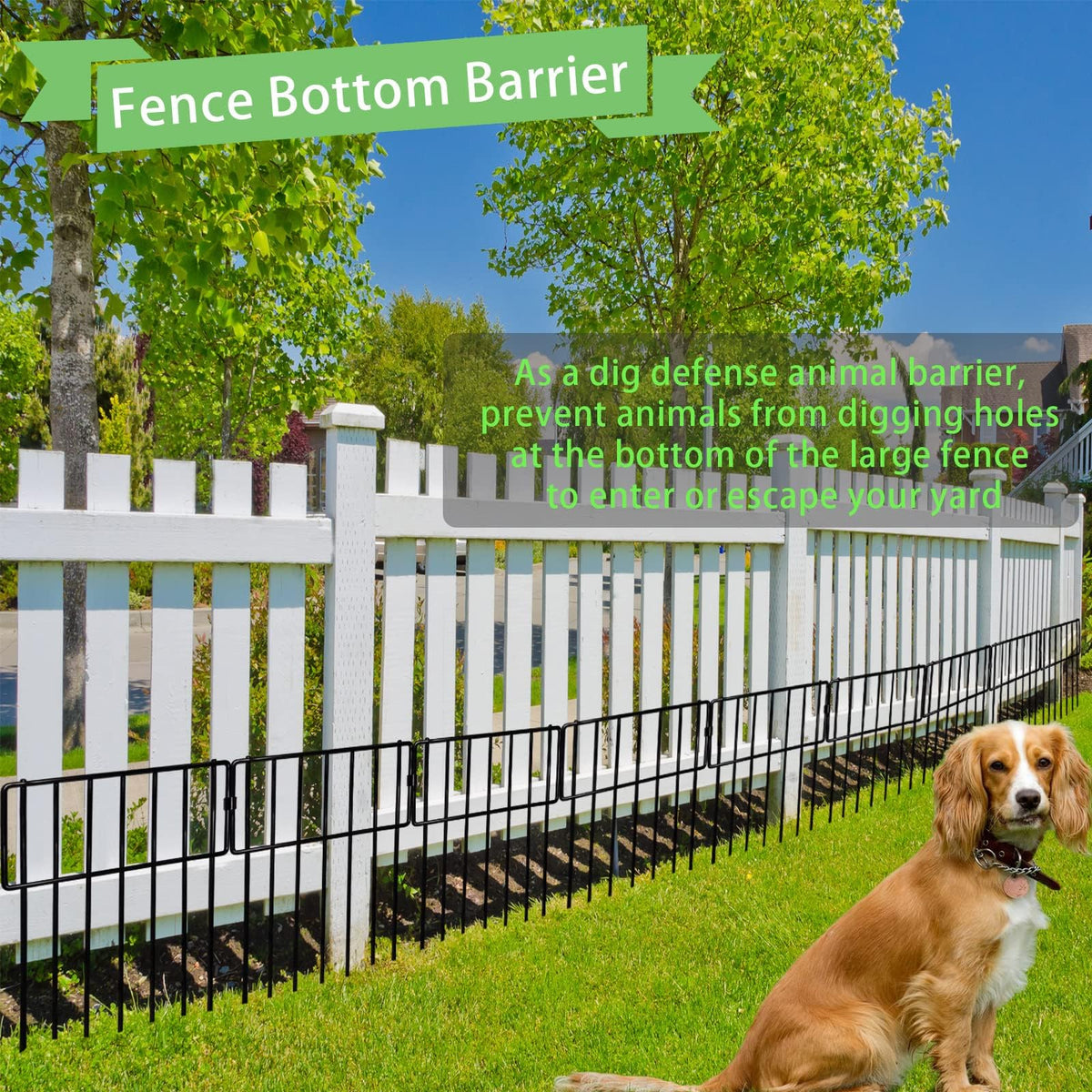 Thrivinest garden border fence adds decorative appeal while protecting beds.