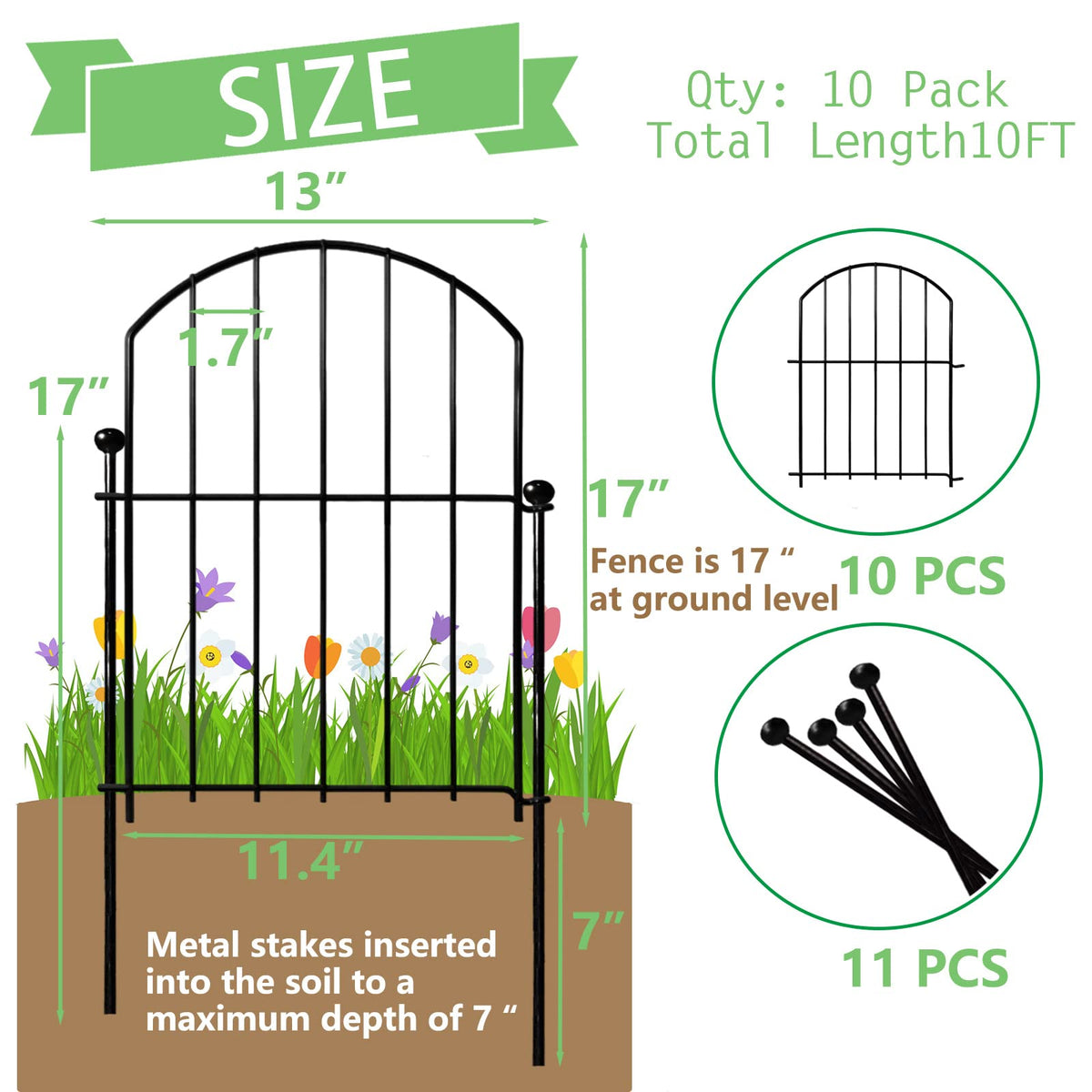 Thrivinest fence showing snap-circle no-dig installation for quick setup