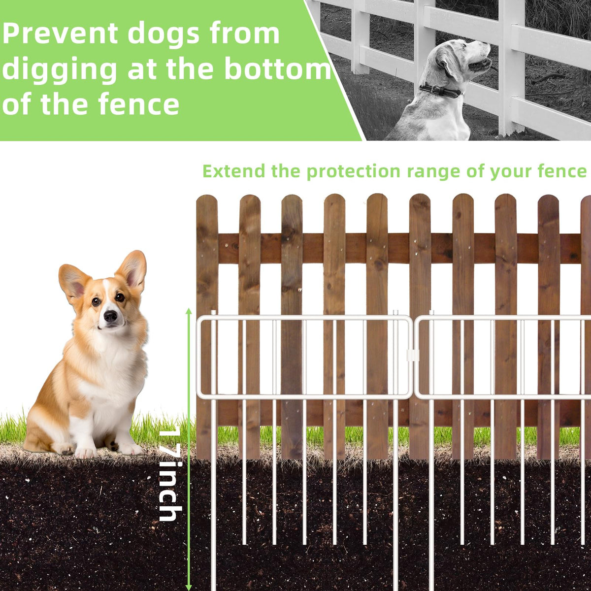 Thrivinest no-dig fence pack 10ft simplifies border setup with existing fencing