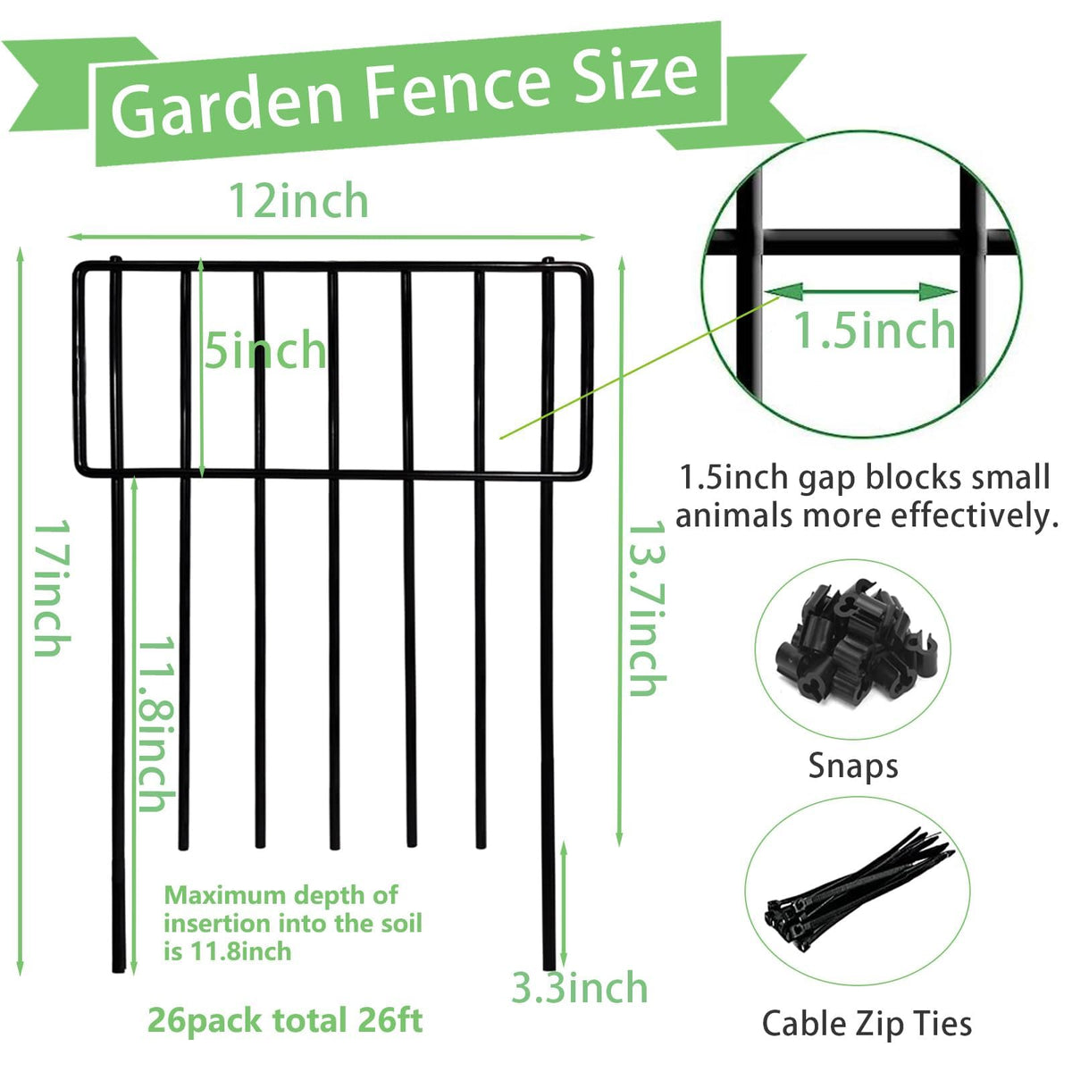 Thrivinest rustproof metal wire fence panel withstands weather and wear